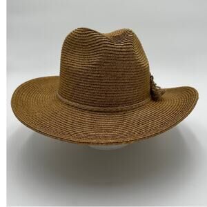 San Diego Hat Company Straw Hat Wide Brim Tan Womens OS Boho